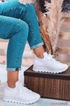 Arissa Beyaz Bağcık Detaylı Kadın Spor Ayakkabı