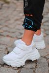 Public Taş Detaylı Fileli Beyaz Kadın Spor Ayakkabı