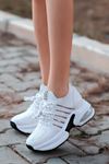 Loli Hava Tabanlı Triko File Detay Beyaz Kadın Spor Ayakkabı