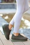 Star Çelik Örgü Triko Kadın Spor Ayakkabı Haki