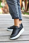 Lucy Mat Deri Bağcık Detay Sneakers Siyah