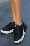 Mosso Simli Cırt Detay Spor Ayakkabı Siyah